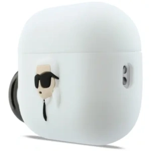 Etui Karl Lagerfeld Silicone Karl Head 3D do Apple AirPods Pro 3 biały