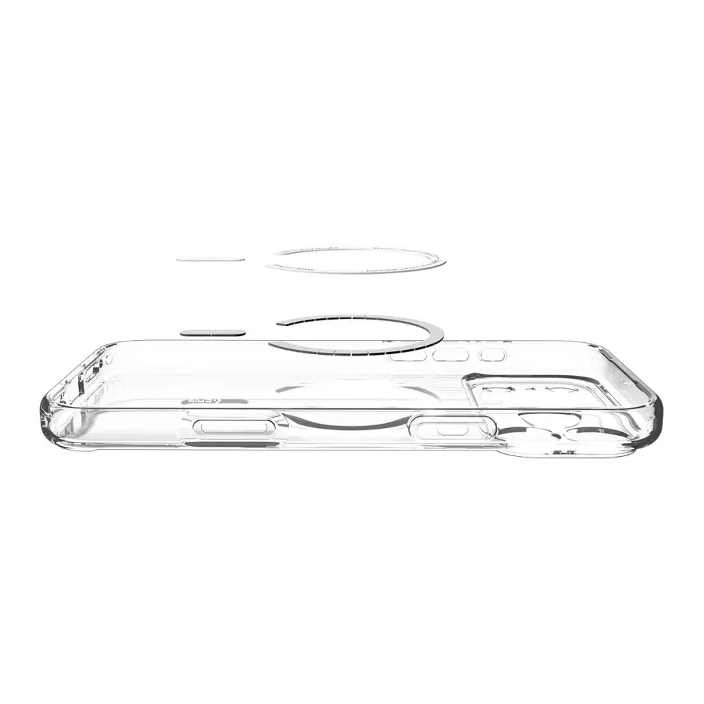 Etui Spigen Ultra Hybrid Mag MagSafe do Apple iPhone 17 Pro Clear/orange