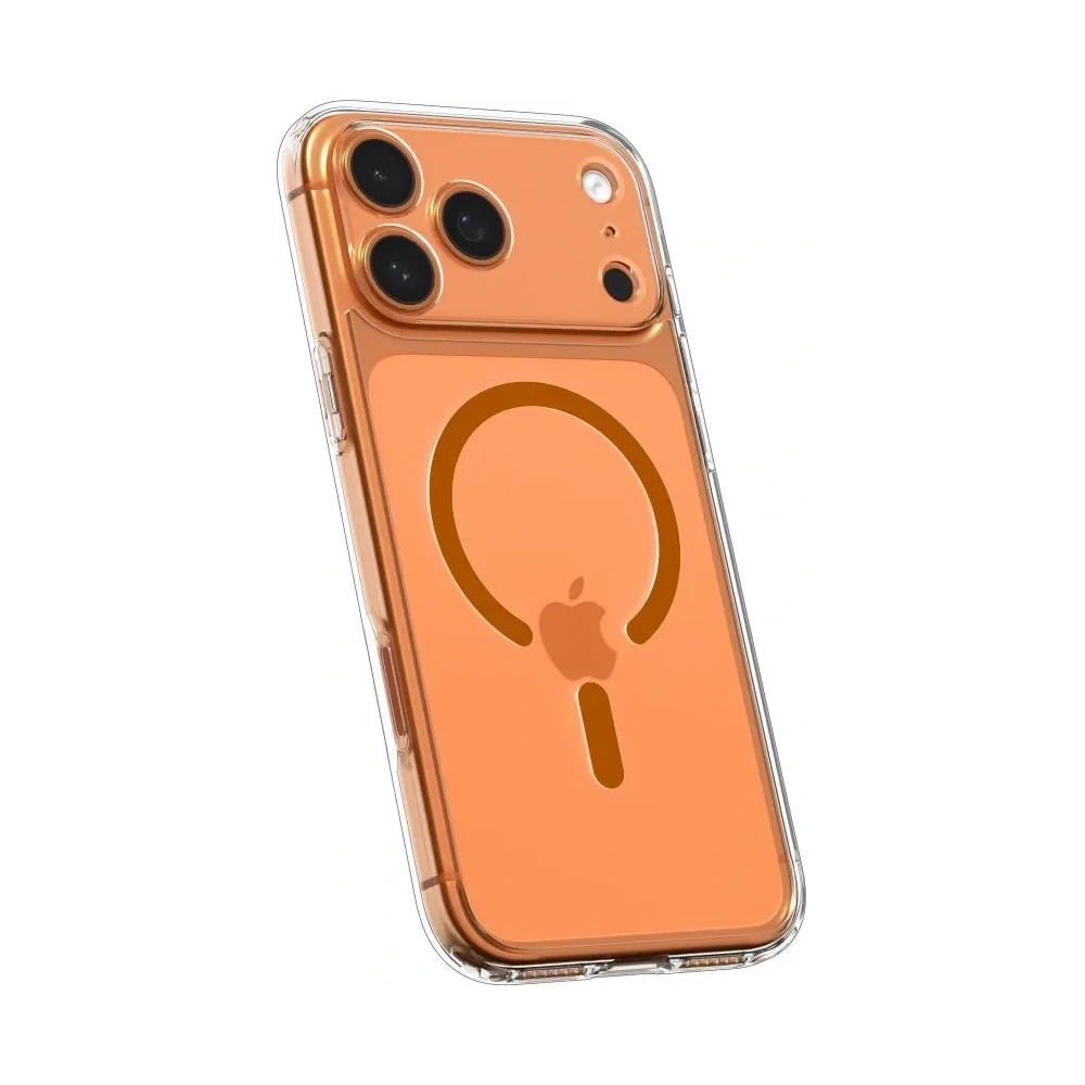 Etui Spigen Ultra Hybrid Mag MagSafe do Apple iPhone 17 Pro Max Clear/orange