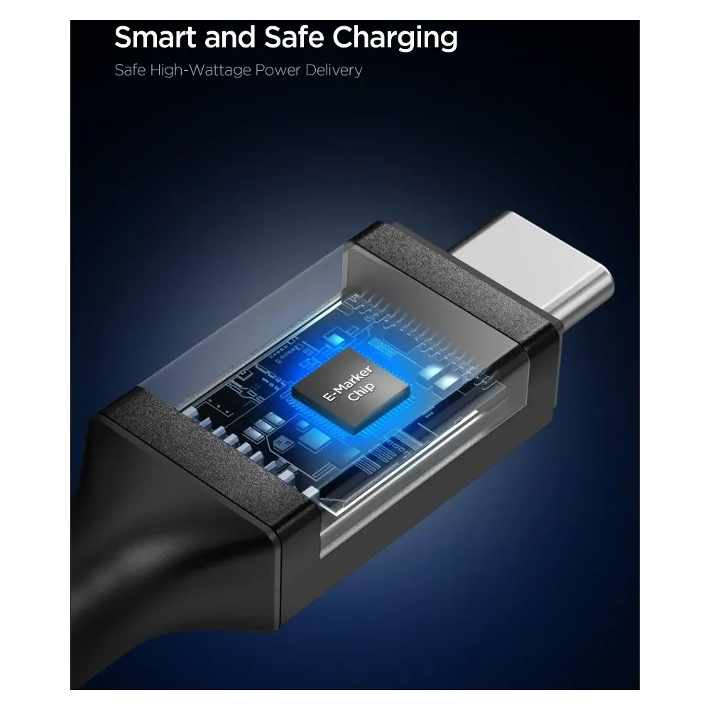 Kabel Spigen EB10020CC Essential USB-C Cable 100W 200cm Black