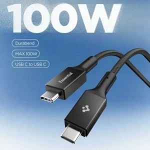Kabel Spigen EB10010CC Essential USB-C Cable 100W 100cm Black
