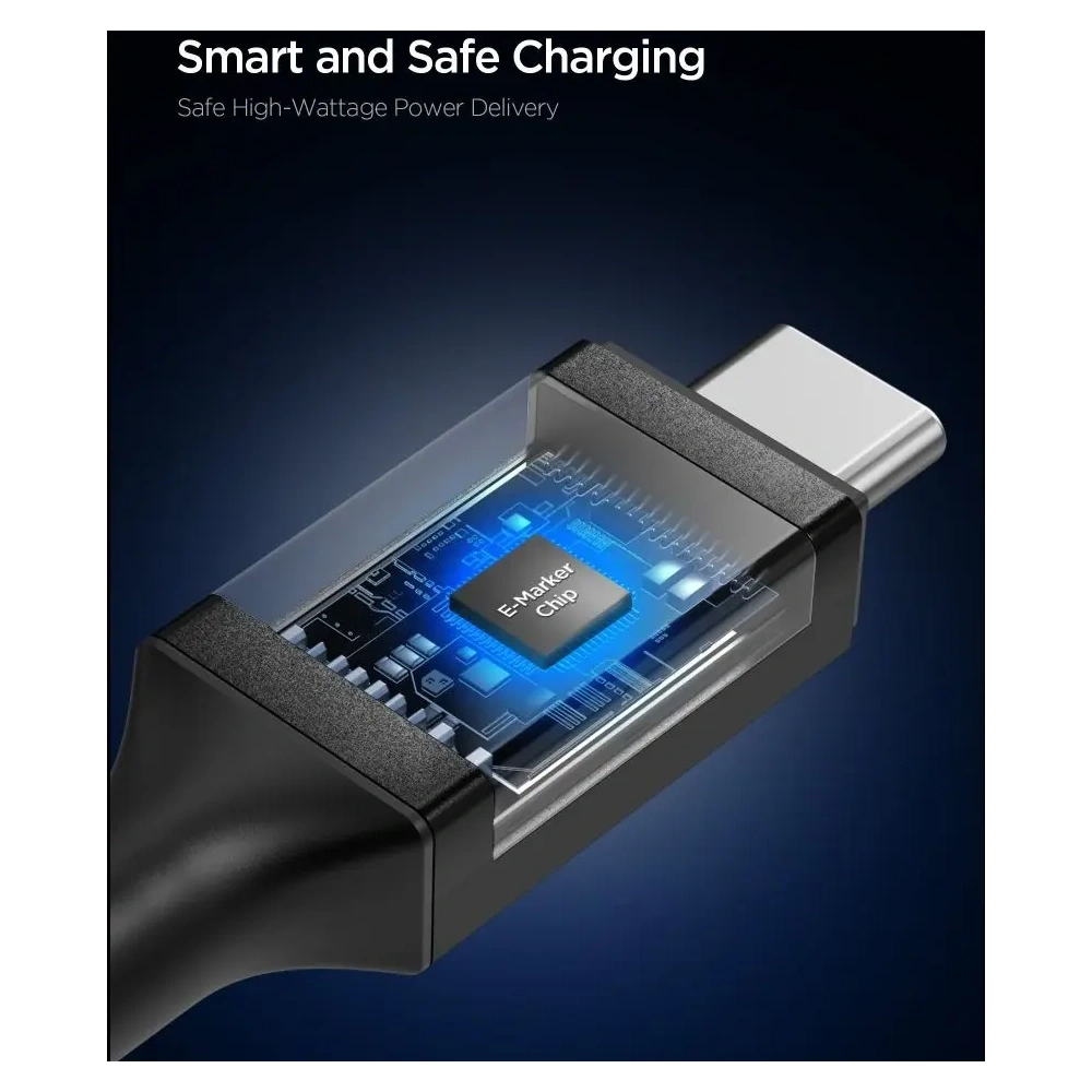 Kabel Spigen EB10010CC Essential USB-C Cable 100W 100cm Black