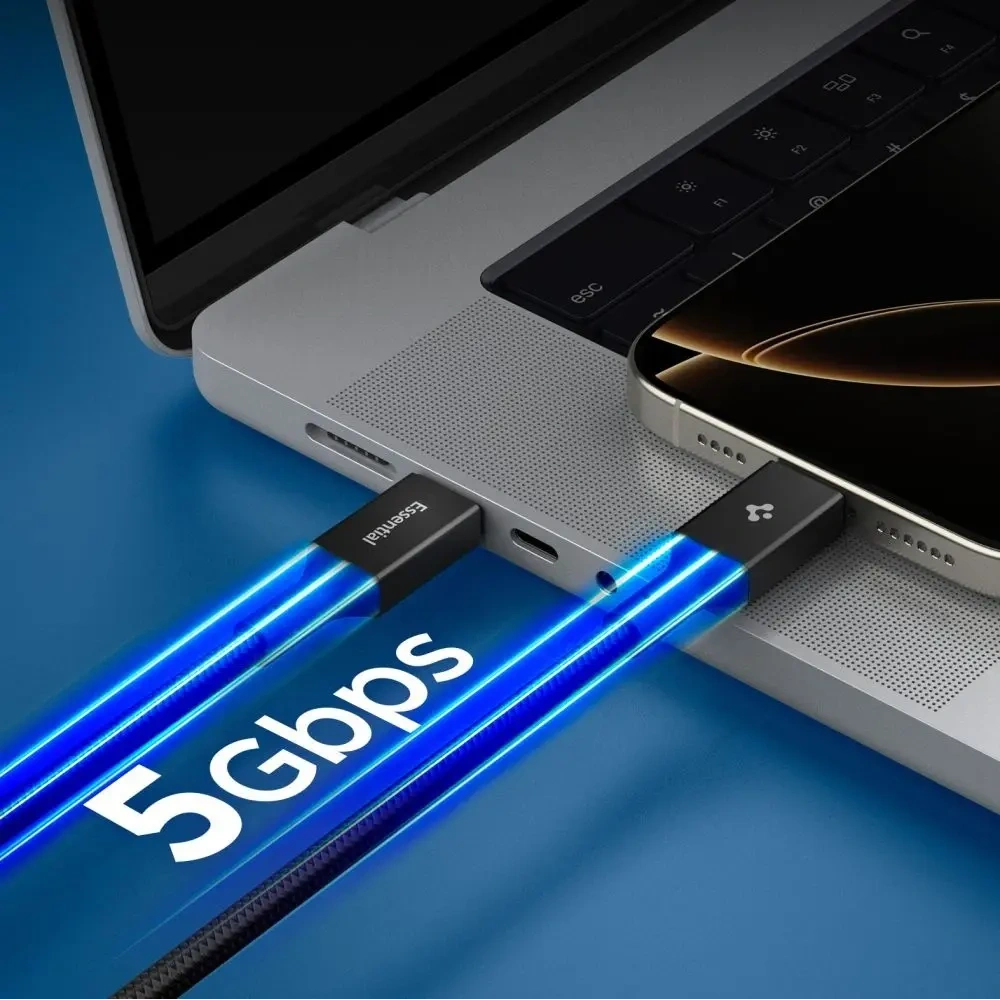 Kabel Spigen EB10010CC Essential USB-C Cable 100W 100cm Black