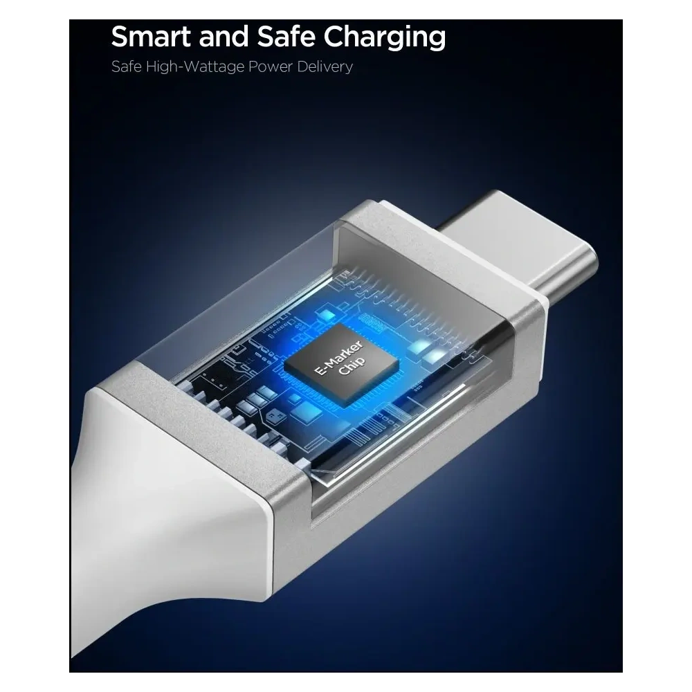 Kabel Spigen EB24012CC Essential USB-C Cable 240W 120cm White