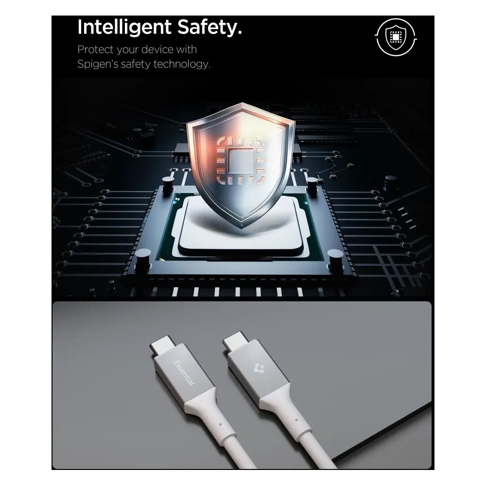 Kabel Spigen EB10020CC Essential USB-C Cable 100W 200cm White