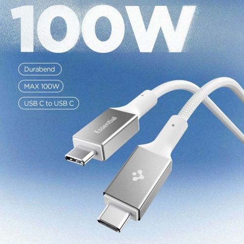 Kabel Spigen EB10010CC Essential USB-C Cable 100W 100cm White