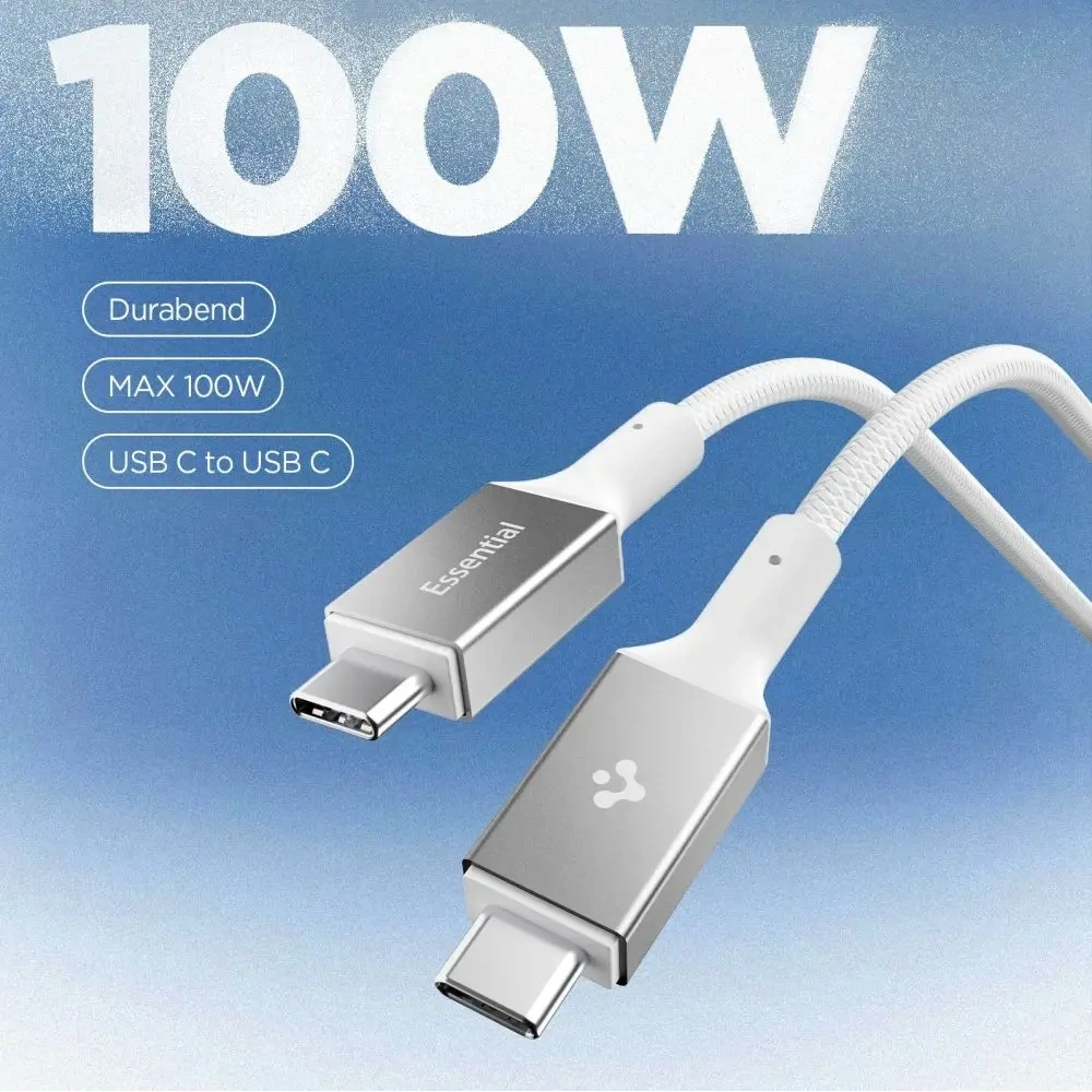 Kabel Spigen EB10010CC Essential USB-C Cable 100W 100cm White