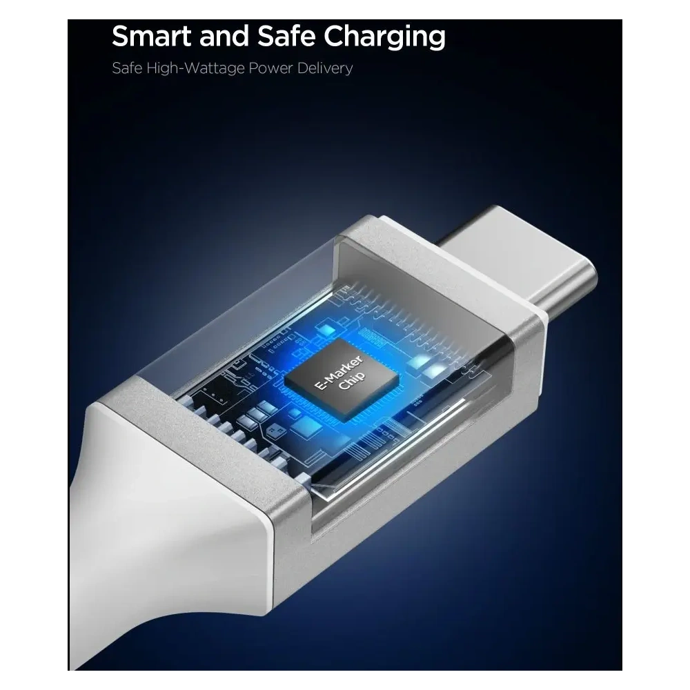 Kabel Spigen EB10010CC Essential USB-C Cable 100W 100cm White