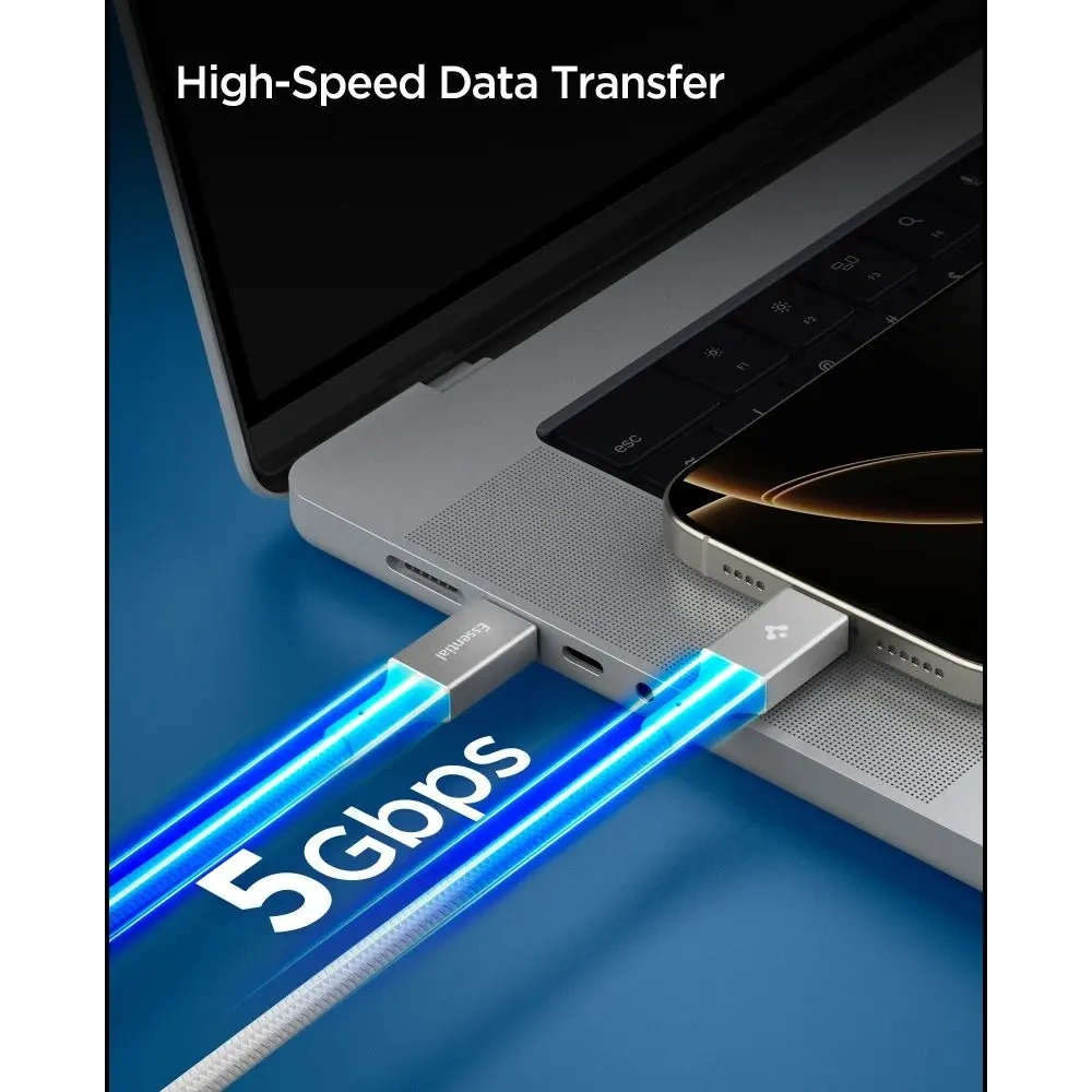 Kabel Spigen EB10010CC Essential USB-C Cable 100W 100cm White