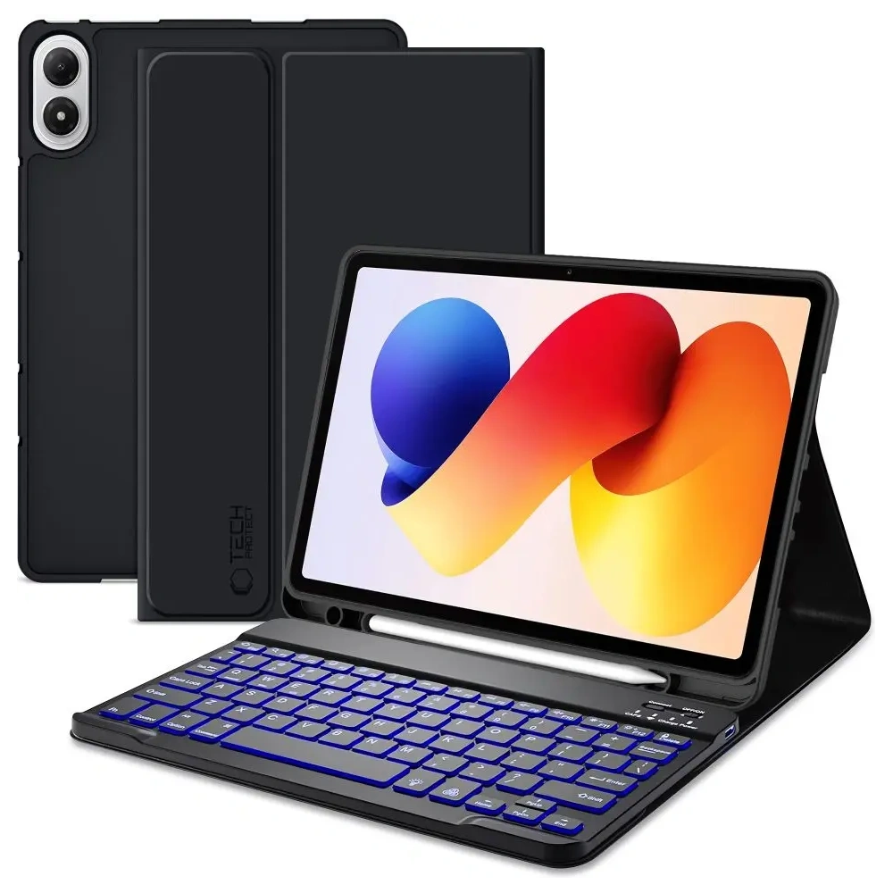 Etui Tech-Protect SmartCase Pen + Keyboard do Xiaomi Poco Pad M1 / Redmi Pad 2 Pro 12.1 Black