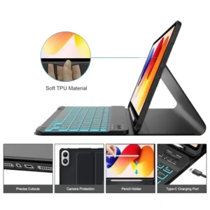 Etui Tech-Protect SmartCase Pen + Keyboard do Xiaomi Poco Pad M1 / Redmi Pad 2 Pro 12.1 Black