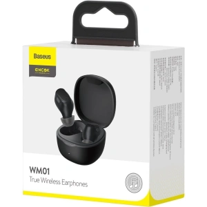 Buy Wireless headphones Baseus Encok WM01 TWS, Bluetooth 5.0 (Black) - BSU1641BLK - {ean13} - Home Screen Store Europe