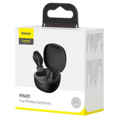Kup Bezprzewodowe słuchawki Baseus Encok WM01, Bluetooth 5.0 (czarne) - BSU1641BLK - {ean13} - Sklep Home Screen