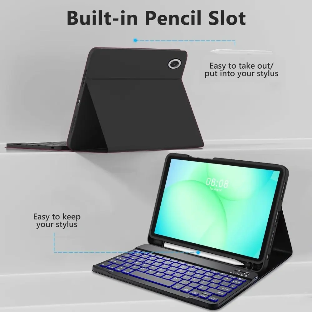 Etui Tech-Protect SmartCase Pen + Keyboard do Samsung Galaxy Tab A9+ / A11+ Plus 11.0 X210 / X215 / X216 / X230 / X235 / X236 Black