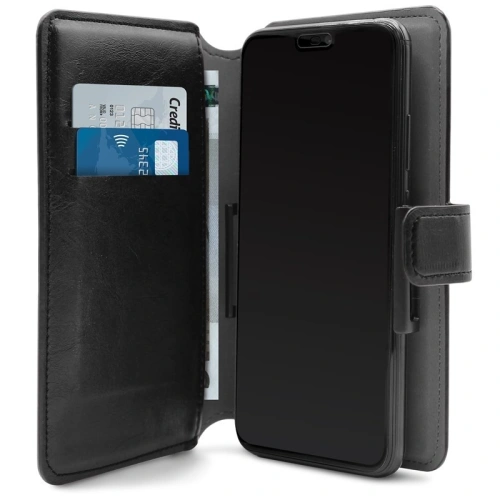 Kup PURO Universal Wallet - Husa universală rotativă 360° cu buzunare pentru carduri, dimensiune XL (negru) - PUR320BLK - {ean13} - Sklep Home Screen
