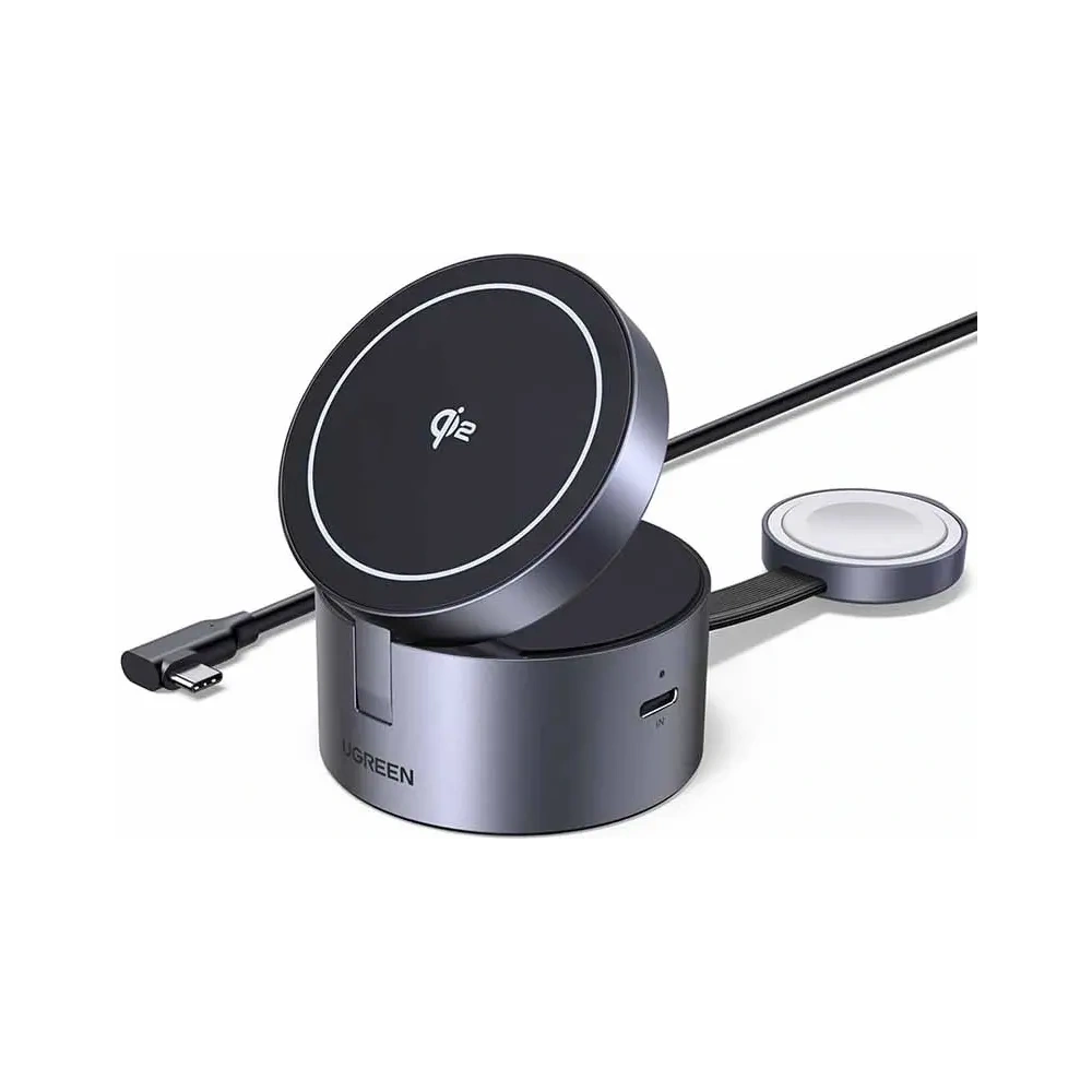 Magnetyczna ładowarka 3in1 UGREEN 25W USB-C W712 (czarna)