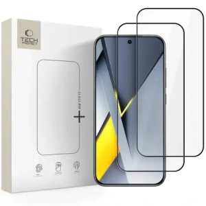 Szkło hartowane Tech-Protect Glass Fit+ do Xiaomi Poco F8 Pro Black [2 PACK]