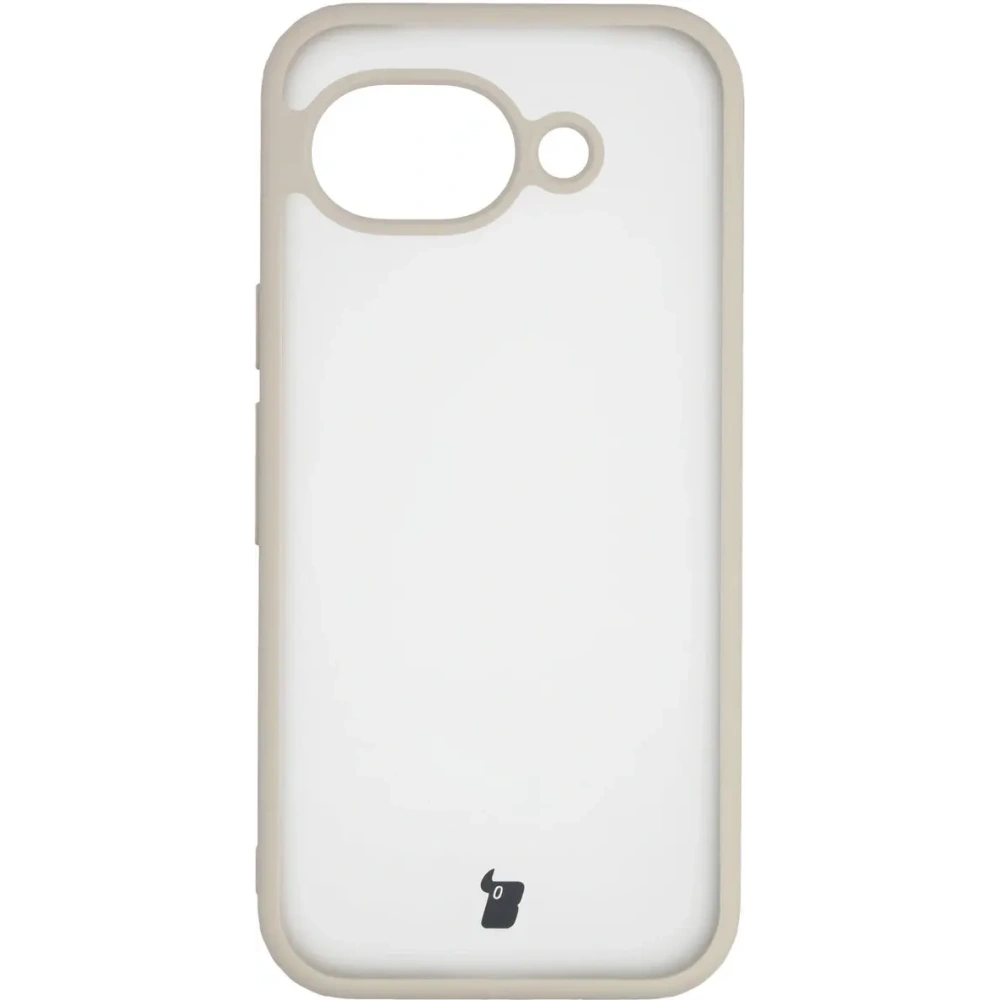 Etui Bizon Case Angelo do Google Pixel 10a półprzezroczyste z beżową ramką