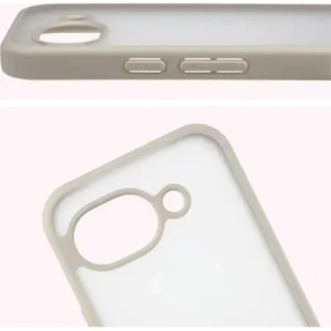 Etui Bizon Case Angelo do Google Pixel 10a półprzezroczyste z beżową ramką