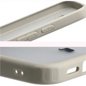 Etui Bizon Case Angelo do Google Pixel 10a półprzezroczyste z beżową ramką