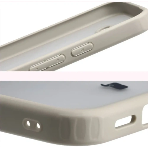 Etui Bizon Case Angelo do Google Pixel 10a półprzezroczyste z beżową ramką