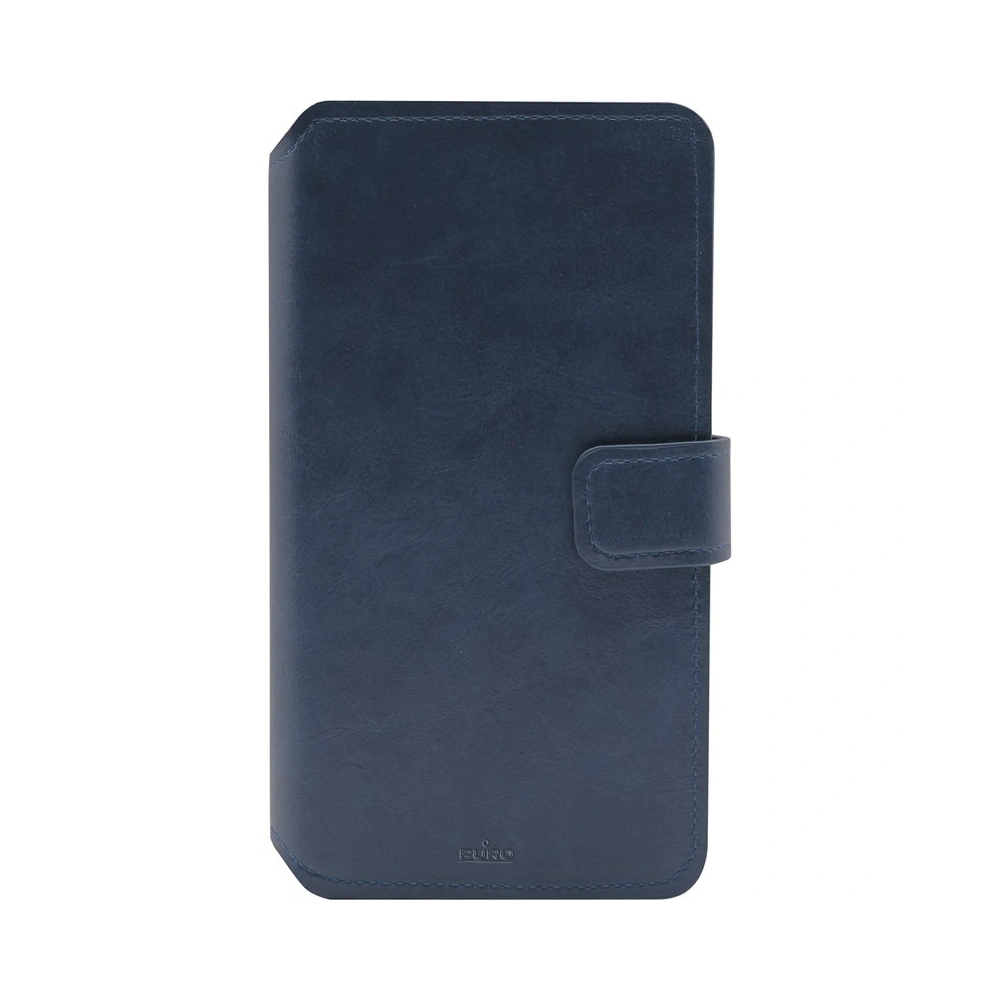 PURO Universal Wallet - Uniwersalne etui obrotowe 360° z kieszeniami na karty, rozmiar XL (granatowy)