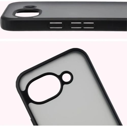 Etui Bizon Case Angelo do Google Pixel 10a przydymione z czarną ramką