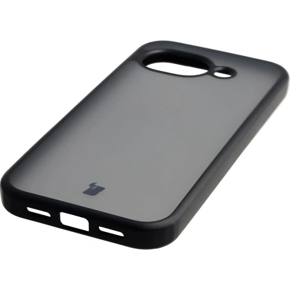 Etui Bizon Case Angelo do Google Pixel 10a przydymione z czarną ramką