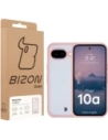 Etui Bizon Case Angelo do Google Pixel 10a półprzezroczyste z jasnoróżową ramką