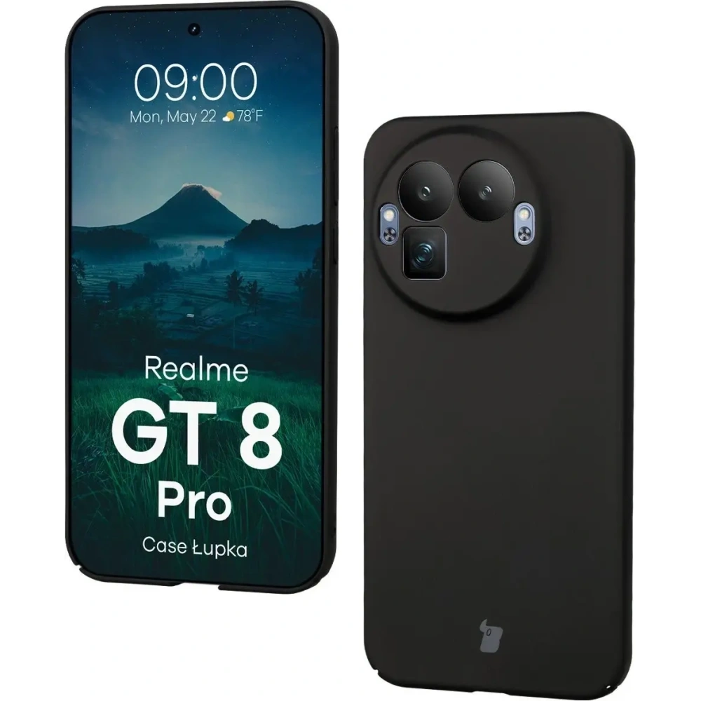 Etui Bizon Case Łupka do Realme GT 8 Pro czarne