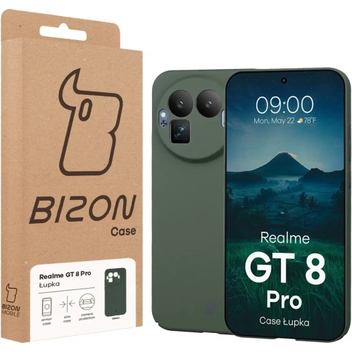Etui Bizon Case Łupka do Realme GT 8 Pro zielone