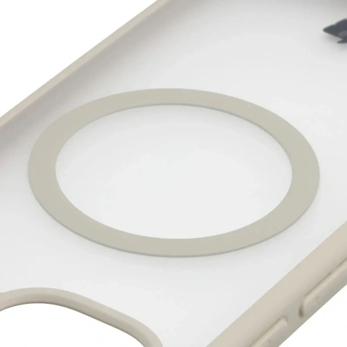 Etui z pierścieniem magnetycznym Bizon Case MatteO do Google Pixel 10a przydymione-beżowe