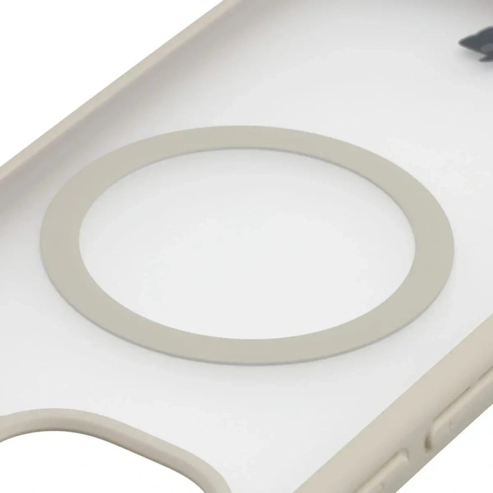 Etui z pierścieniem magnetycznym Bizon Case MatteO do Google Pixel 10a przydymione-beżowe