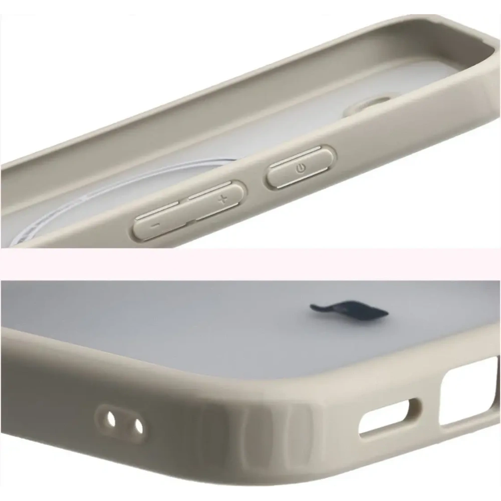 Etui z pierścieniem magnetycznym Bizon Case MatteO do Google Pixel 10a przydymione-beżowe