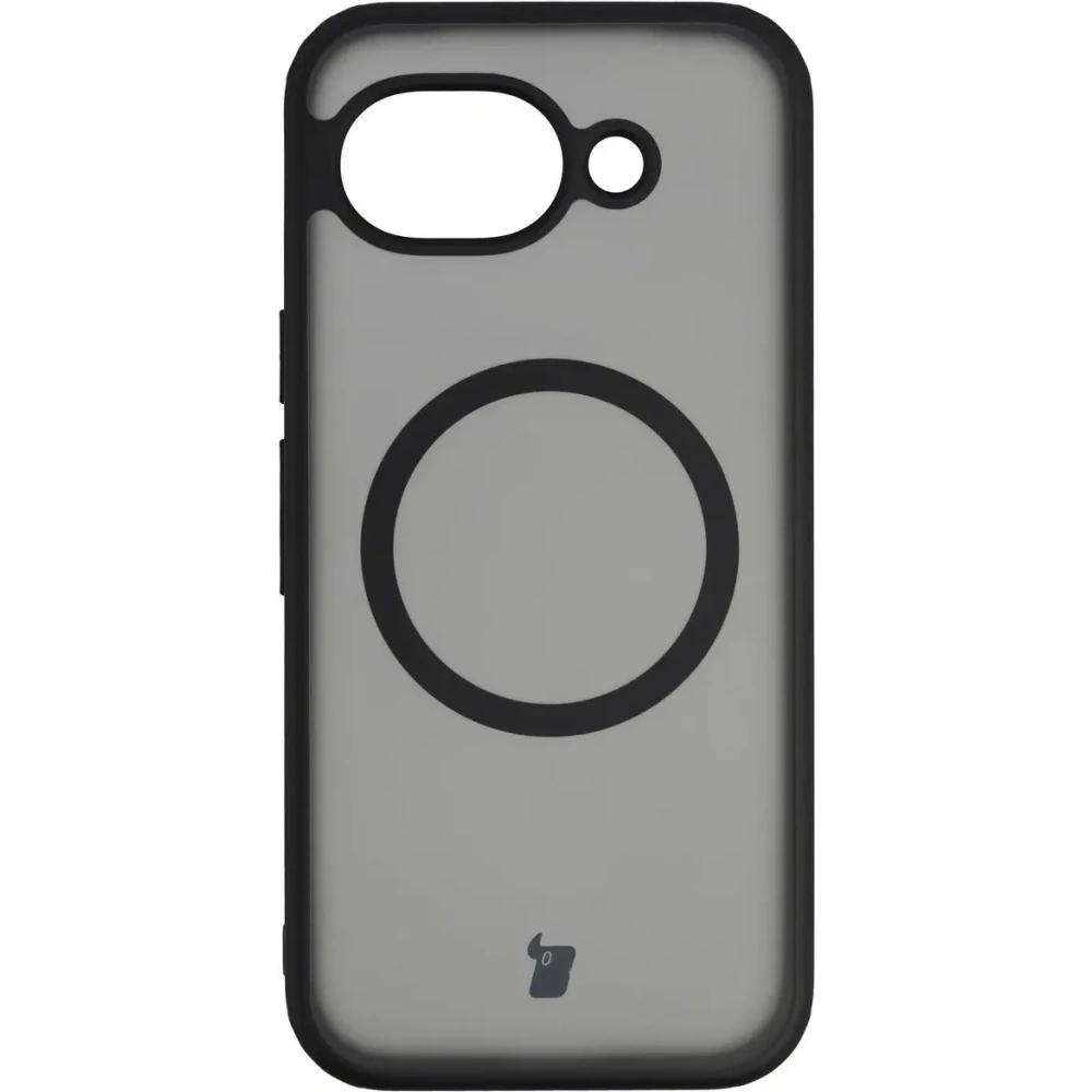 Etui z pierścieniem magnetycznym Bizon Case MatteO do Google Pixel 10a przydymione-czarne