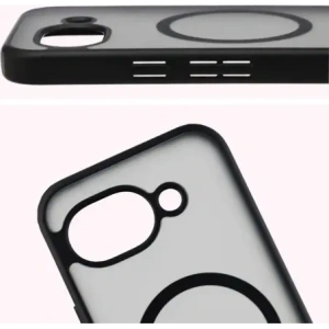 Etui z pierścieniem magnetycznym Bizon Case MatteO do Google Pixel 10a przydymione-czarne