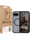 Etui z pierścieniem magnetycznym Bizon Case MatteO do Google Pixel 10a przydymione-czarne