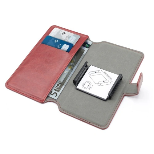 Kup PURO Universal Wallet - Husa universală rotativă 360° cu buzunare pentru carduri, dimensiune XL (roșu) - PUR322RED - {ean13} - Sklep Home Screen