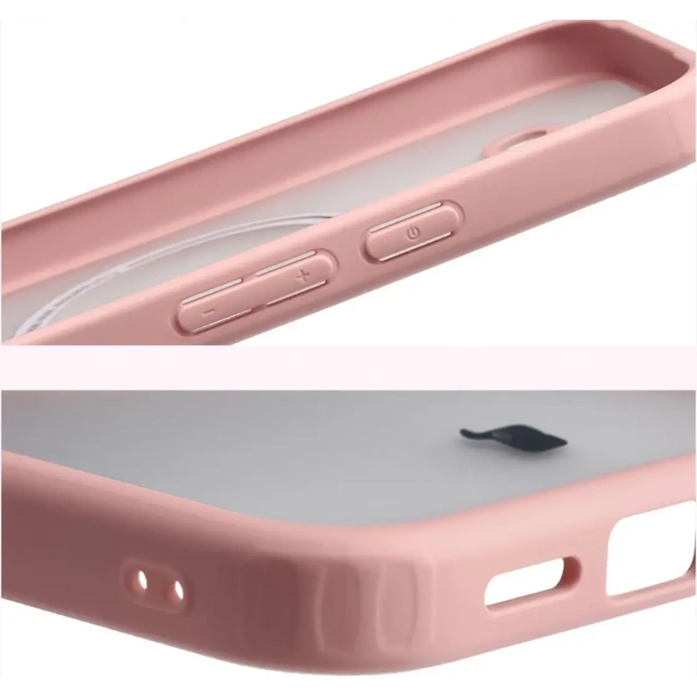 Etui z pierścieniem magnetycznym Bizon Case MatteO do Google Pixel 10a przydymione-jasnoróżowe