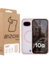 Etui z pierścieniem magnetycznym Bizon Case MatteO do Google Pixel 10a przydymione-jasnoróżowe