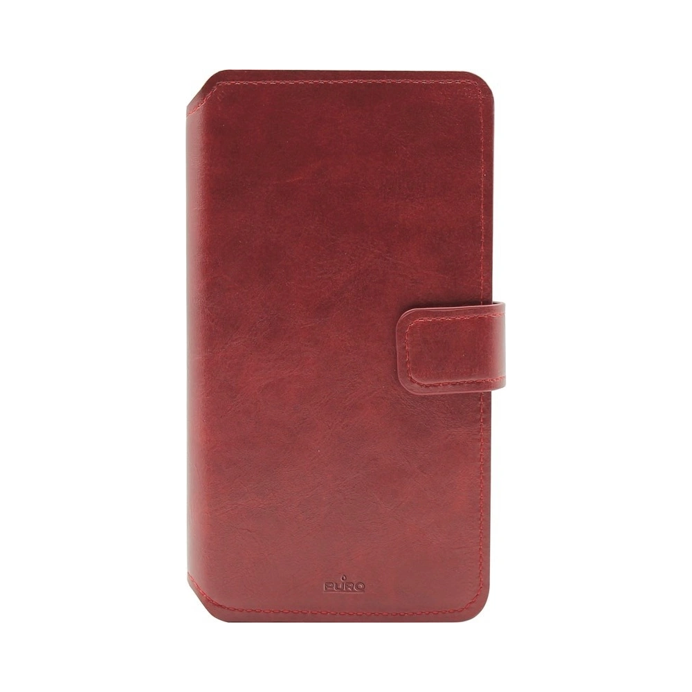 PURO Universal Wallet - Uniwersalne etui obrotowe 360° z kieszeniami na karty, rozmiar XL (czerwony)