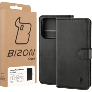 Etui z klapką Bizon Case Pocket do Oppo Find X9 Pro czarne