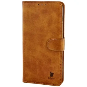 Etui z klapką Bizon Case Pocket do Oppo Find X9 Pro brązowe