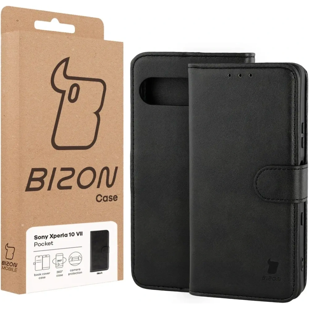 Etui z klapką Bizon Case Pocket do Sony Xperia 10 VII czarne