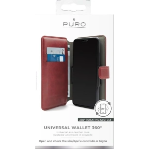 Kup PURO Universal Wallet - Uniwersalne etui obrotowe 360° z kieszeniami na karty, rozmiar XL (czerwony) - PUR322RED - {ean13} - Sklep Home Screen
