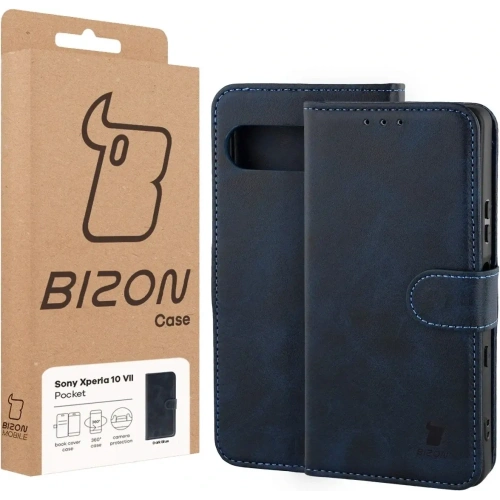 Etui z klapką Bizon Case Pocket do Sony Xperia 10 VII granatowe