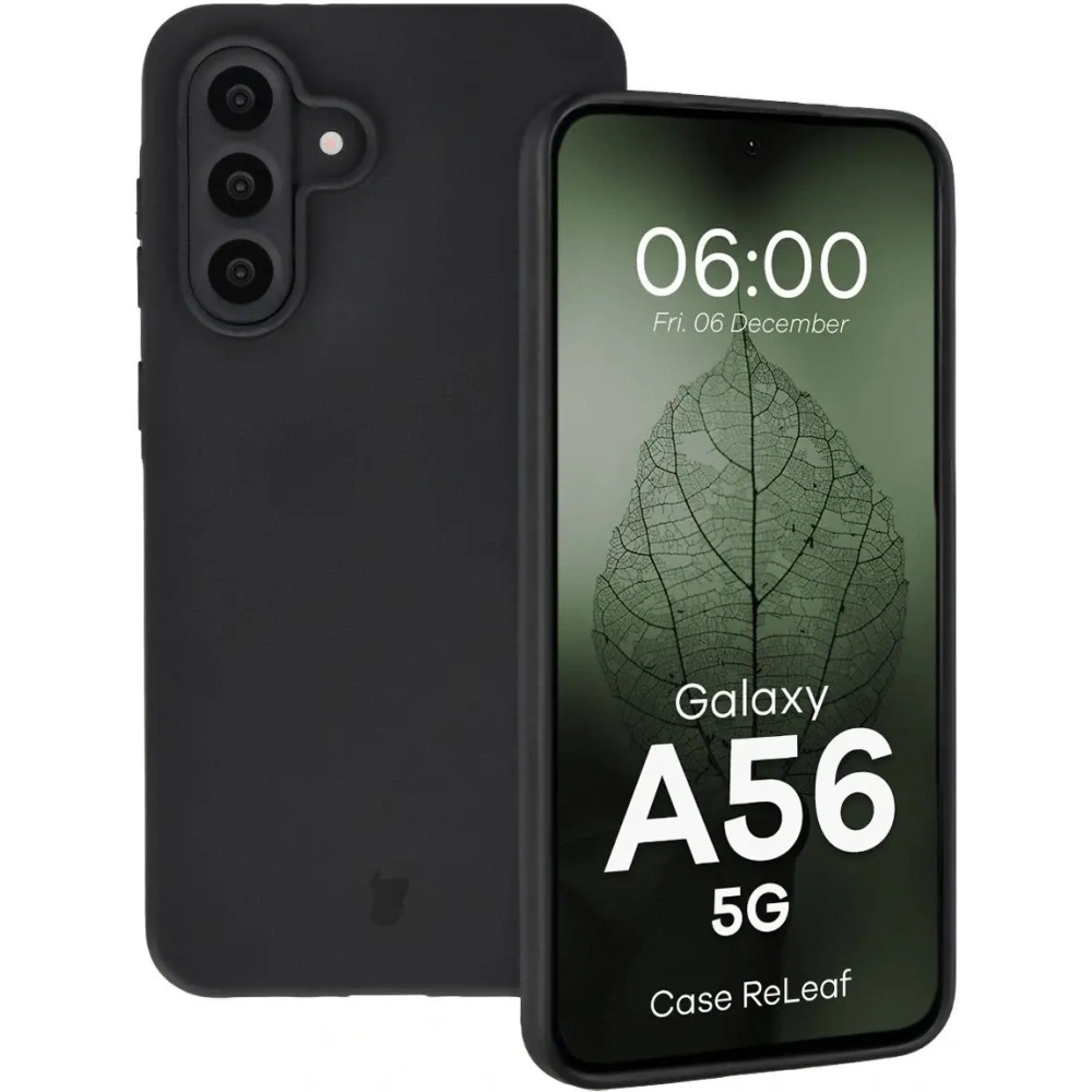 Etui z recyklingu Bizon Case ReLeaf do Samsung Galaxy A56 5G czarne