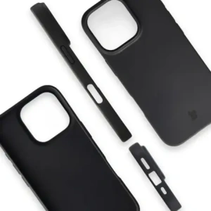 Etui z recyklingu Bizon Case ReLeaf do Apple iPhone 16 Pro czarne
