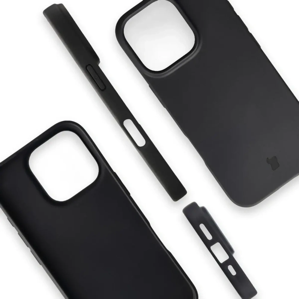Etui z recyklingu Bizon Case ReLeaf do Apple iPhone 16 Pro czarne