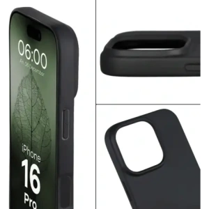 Etui z recyklingu Bizon Case ReLeaf do Apple iPhone 16 Pro czarne